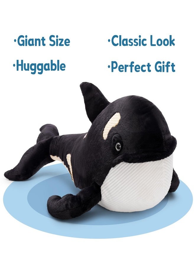MorisMos 31.5Inch Orca Stuffed Animal, Realistic Stuffed Orca Plush Toy, Soft Killer Whale Stuffed Animal Toy Sea Animal Gift for Kids Birthday Christmas - Image 4